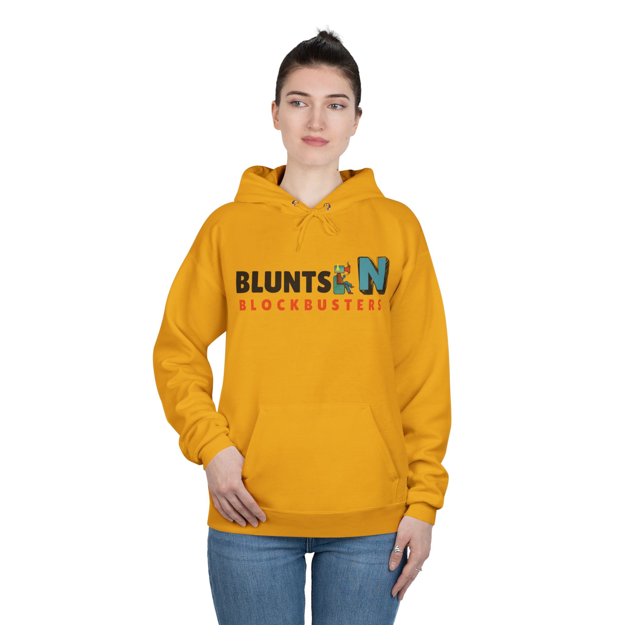 Blunts N' Blockbusters Logo Hoodie — Retro Movie Night Pullover