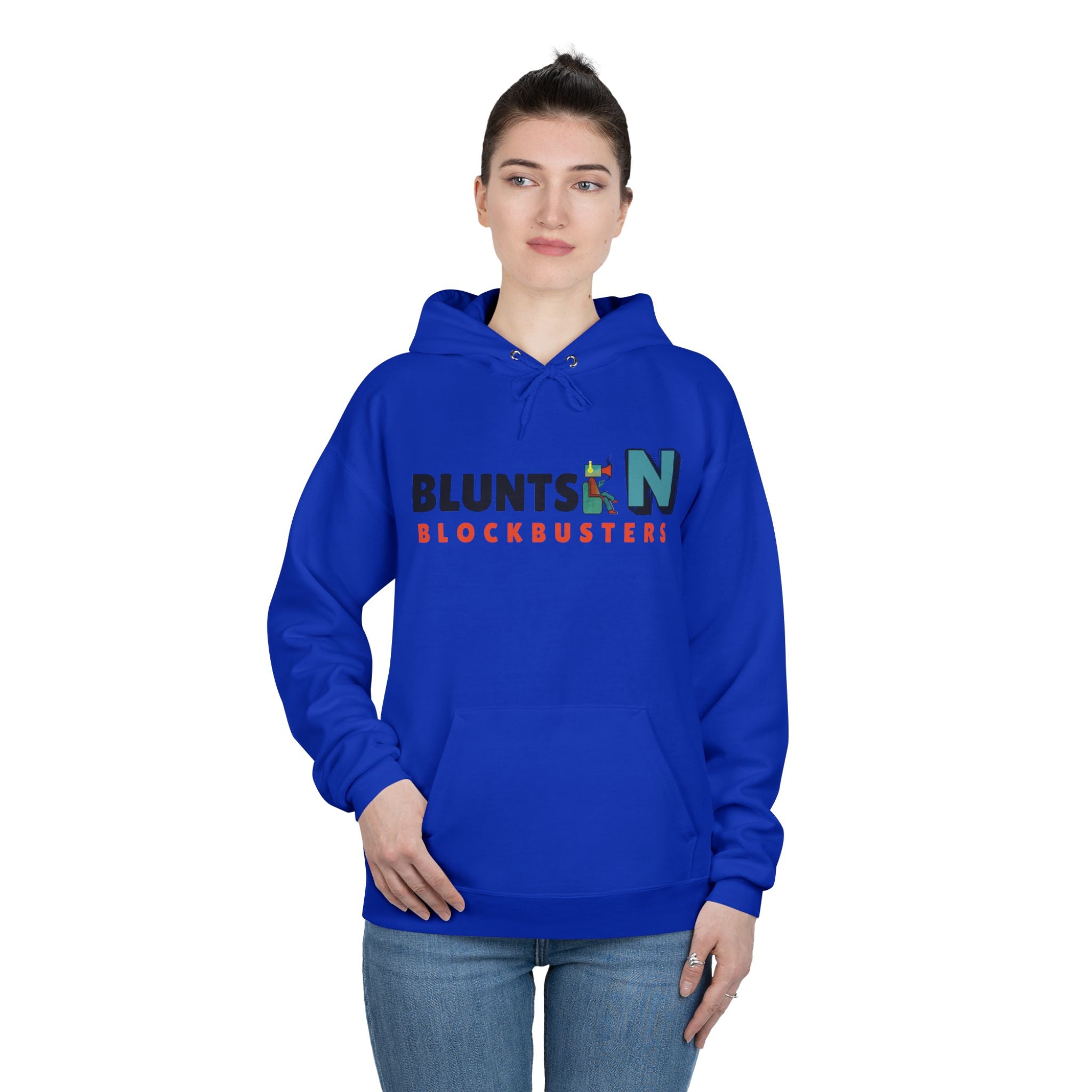 Blunts N' Blockbusters Logo Hoodie — Retro Movie Night Pullover