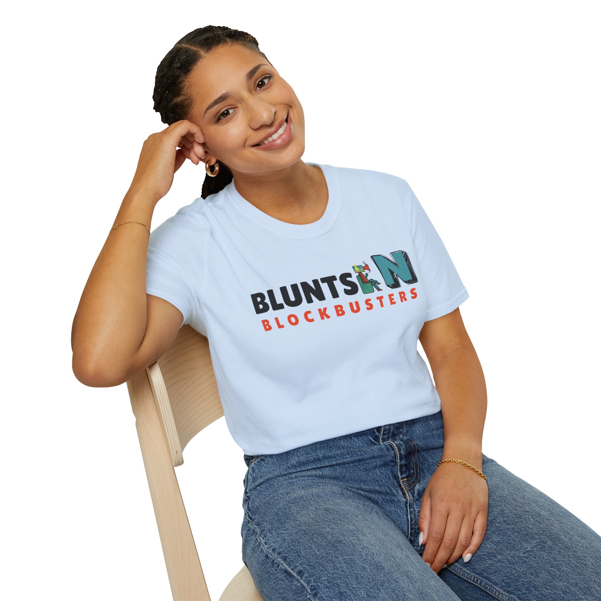 T-Shirt — "Blunts & Blockbusters" Graphic Tee