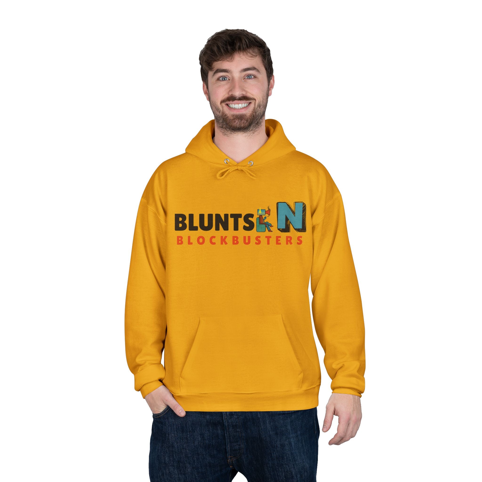 Blunts N' Blockbusters Logo Hoodie — Retro Movie Night Pullover