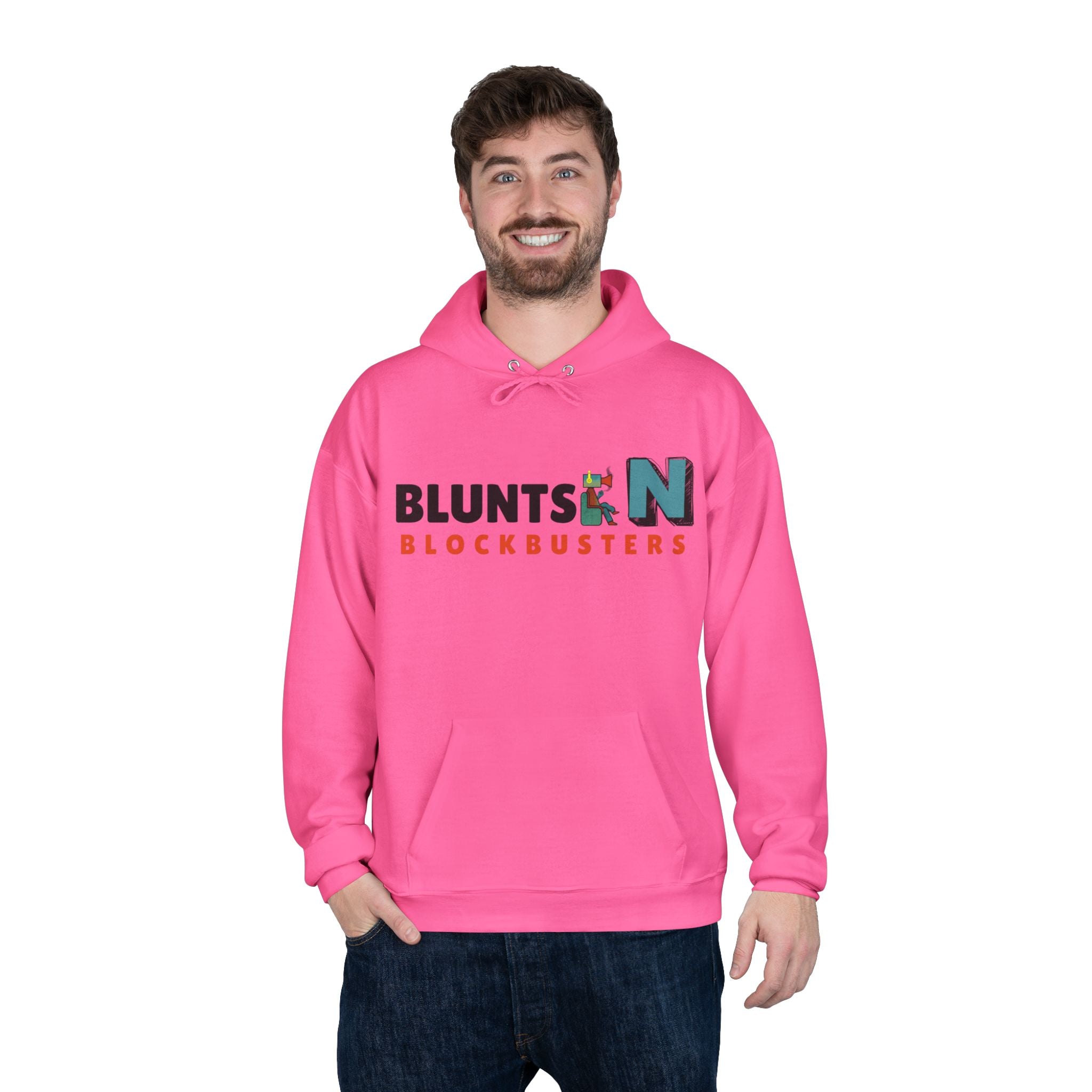 Blunts N' Blockbusters Logo Hoodie — Retro Movie Night Pullover