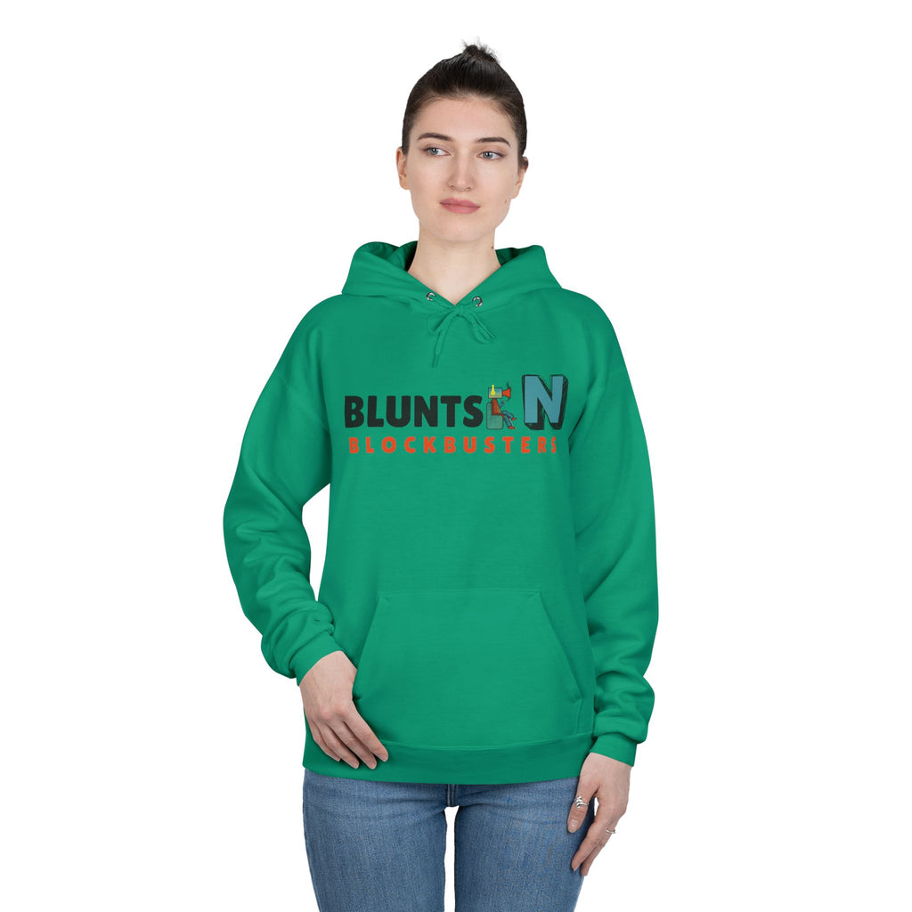 Blunts N' Blockbusters Logo Hoodie — Retro Movie Night Pullover