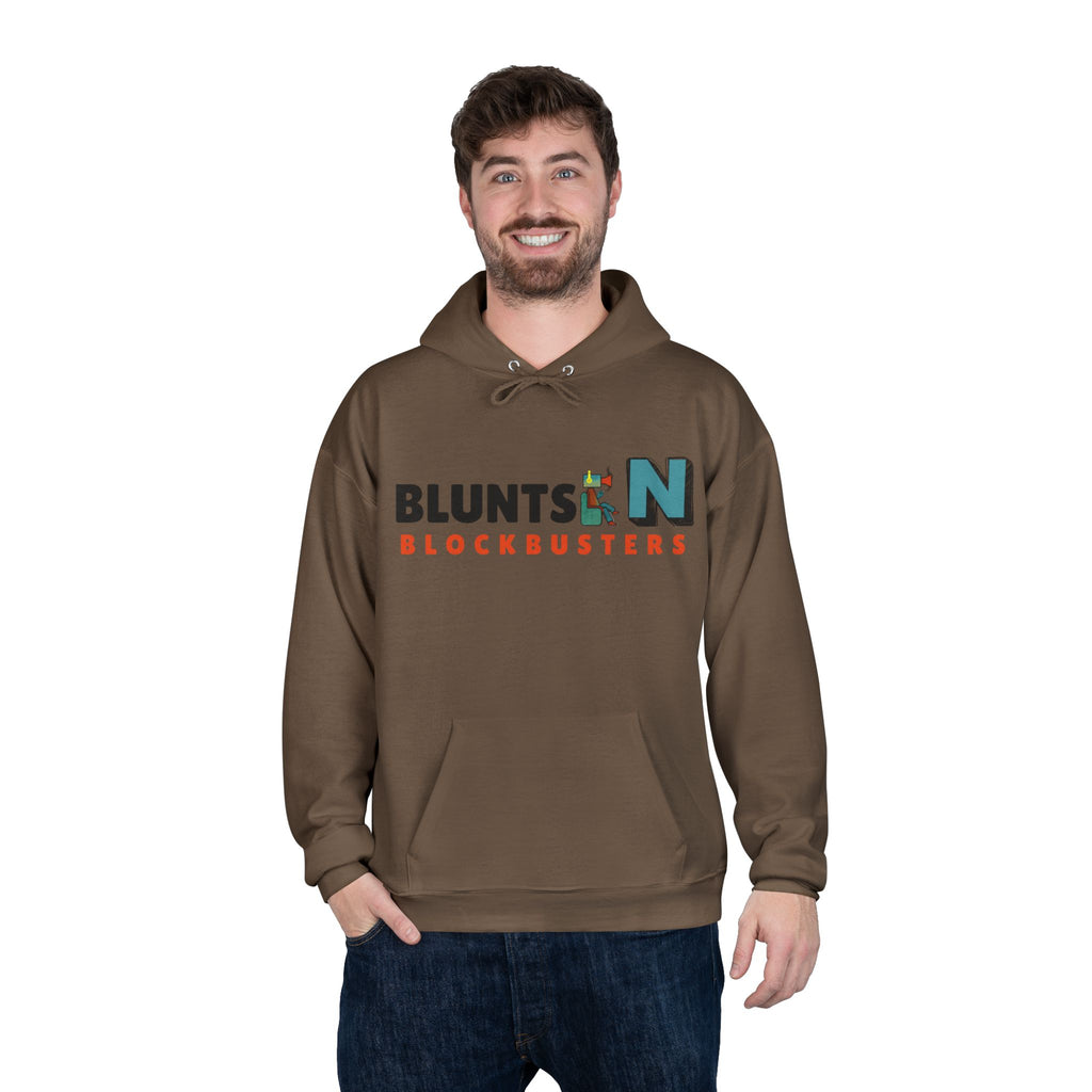 Blunts N' Blockbusters Logo Hoodie — Retro Movie Night Pullover