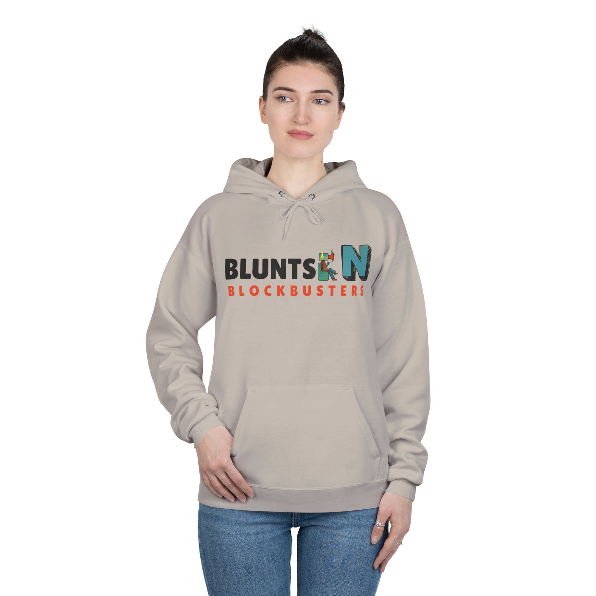 Blunts N' Blockbusters Logo Hoodie — Retro Movie Night Pullover