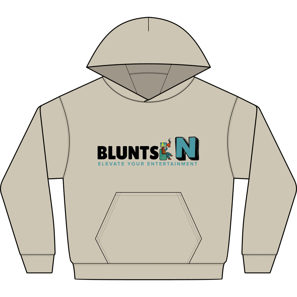 Blunts N' Logo Hoodie – "Elevate Your Entertainment" Heavyweight Pullover
