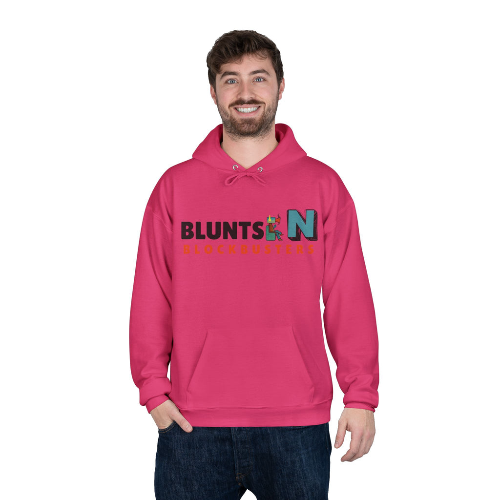 Blunts N' Blockbusters Logo Hoodie — Retro Movie Night Pullover