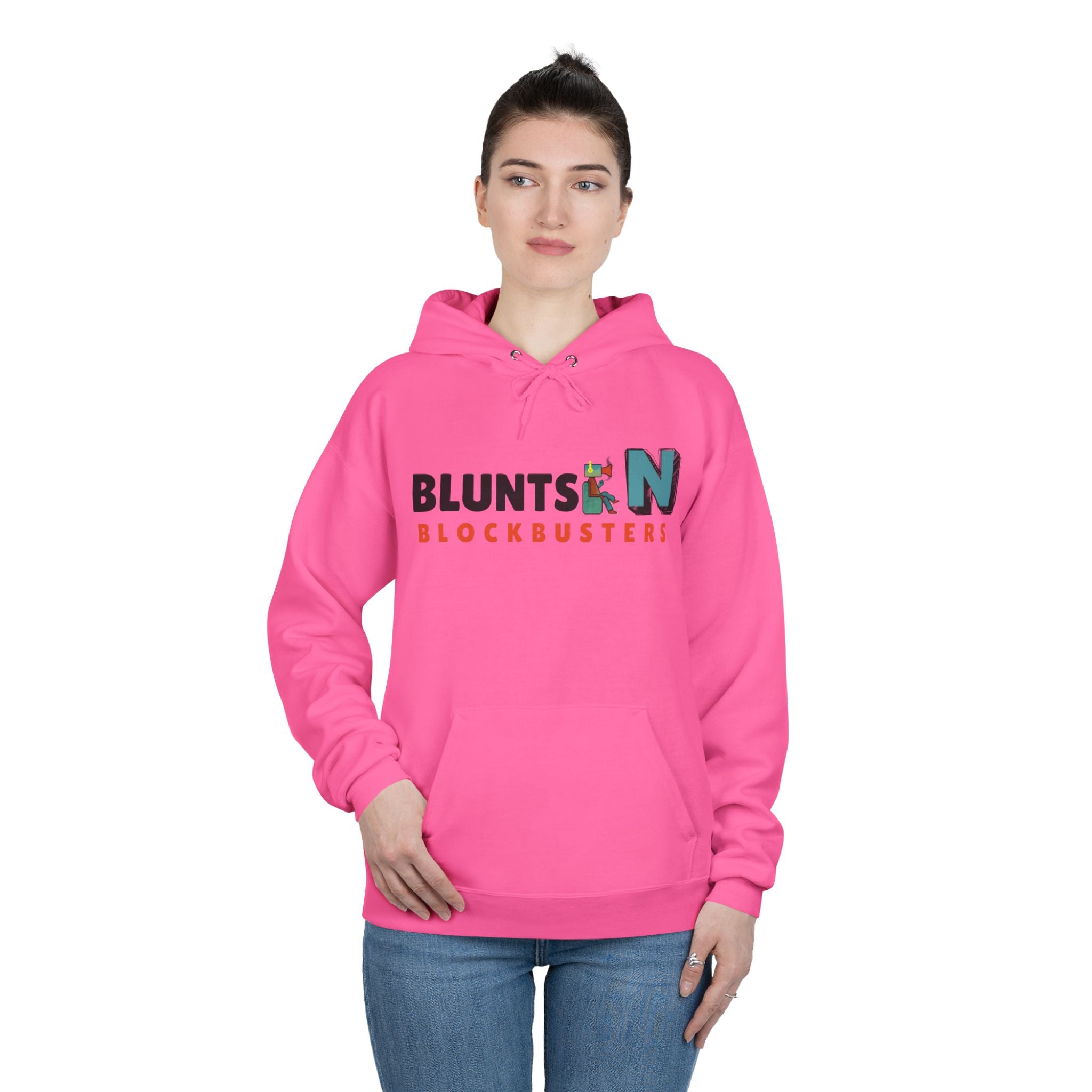 Blunts N' Blockbusters Logo Hoodie — Retro Movie Night Pullover
