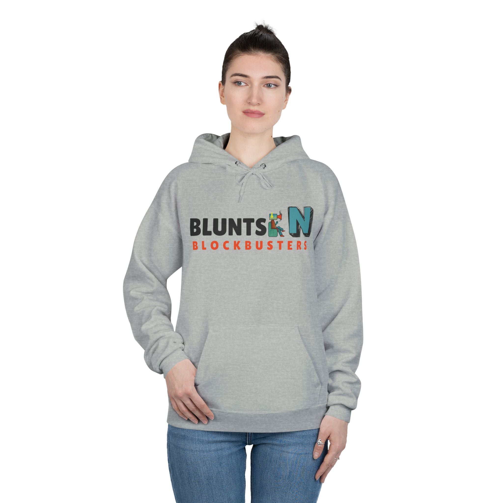 Blunts N' Blockbusters Logo Hoodie — Retro Movie Night Pullover