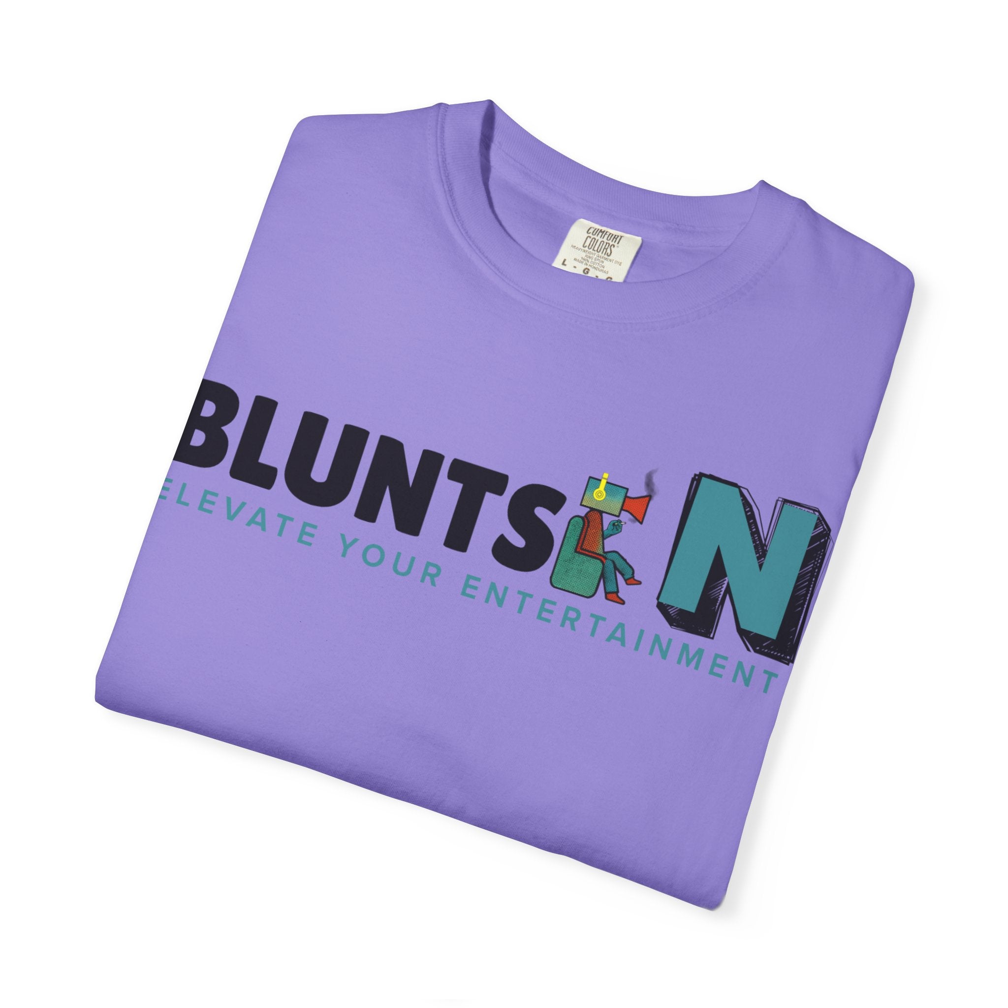 Blunts N' Logo T-Shirt — "Elevate Your Entertainment" Cotton Tee