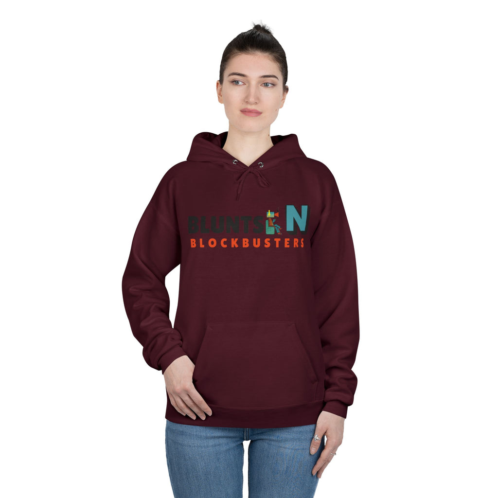 Blunts N' Blockbusters Logo Hoodie — Retro Movie Night Pullover