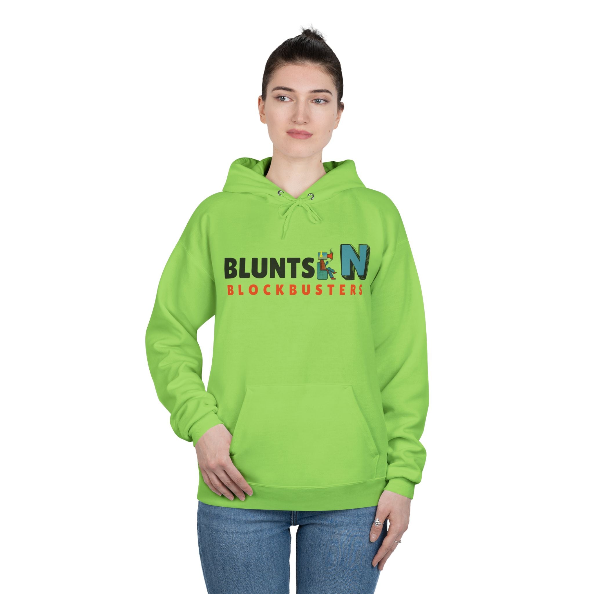 Blunts N' Blockbusters Logo Hoodie — Retro Movie Night Pullover
