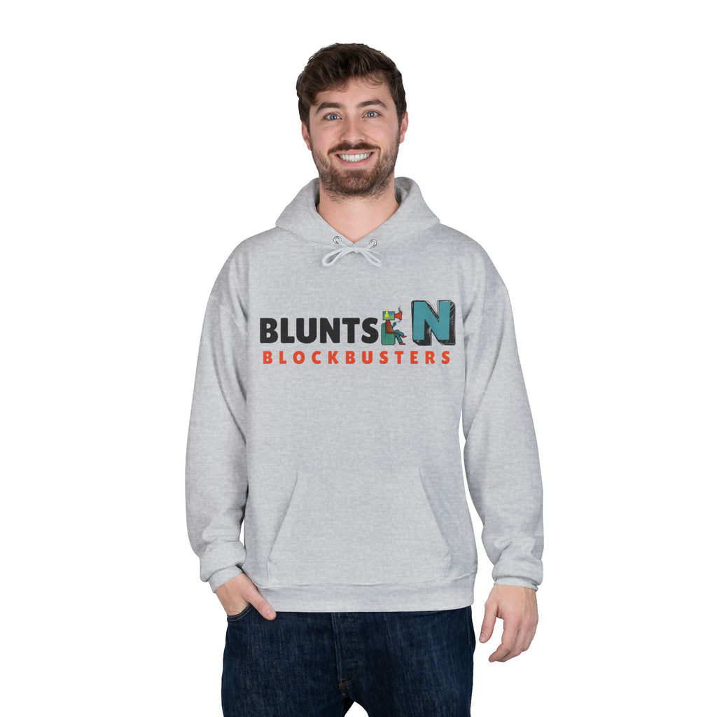 Blunts N' Blockbusters Logo Hoodie — Retro Movie Night Pullover