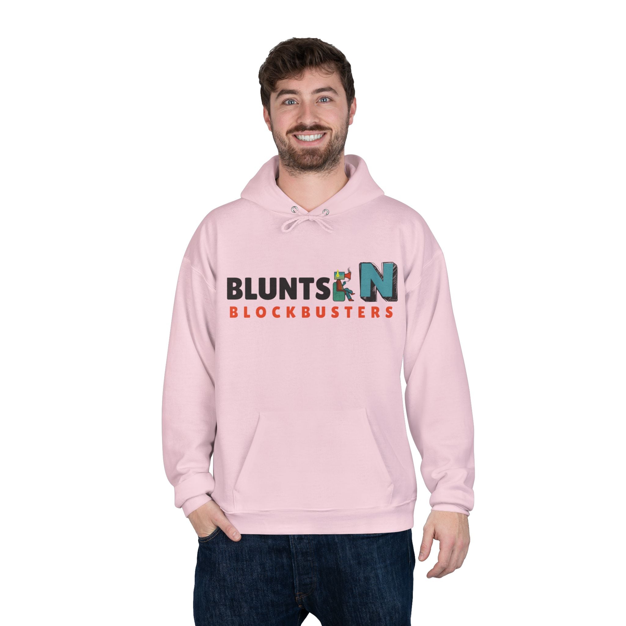 Blunts N' Blockbusters Logo Hoodie — Retro Movie Night Pullover