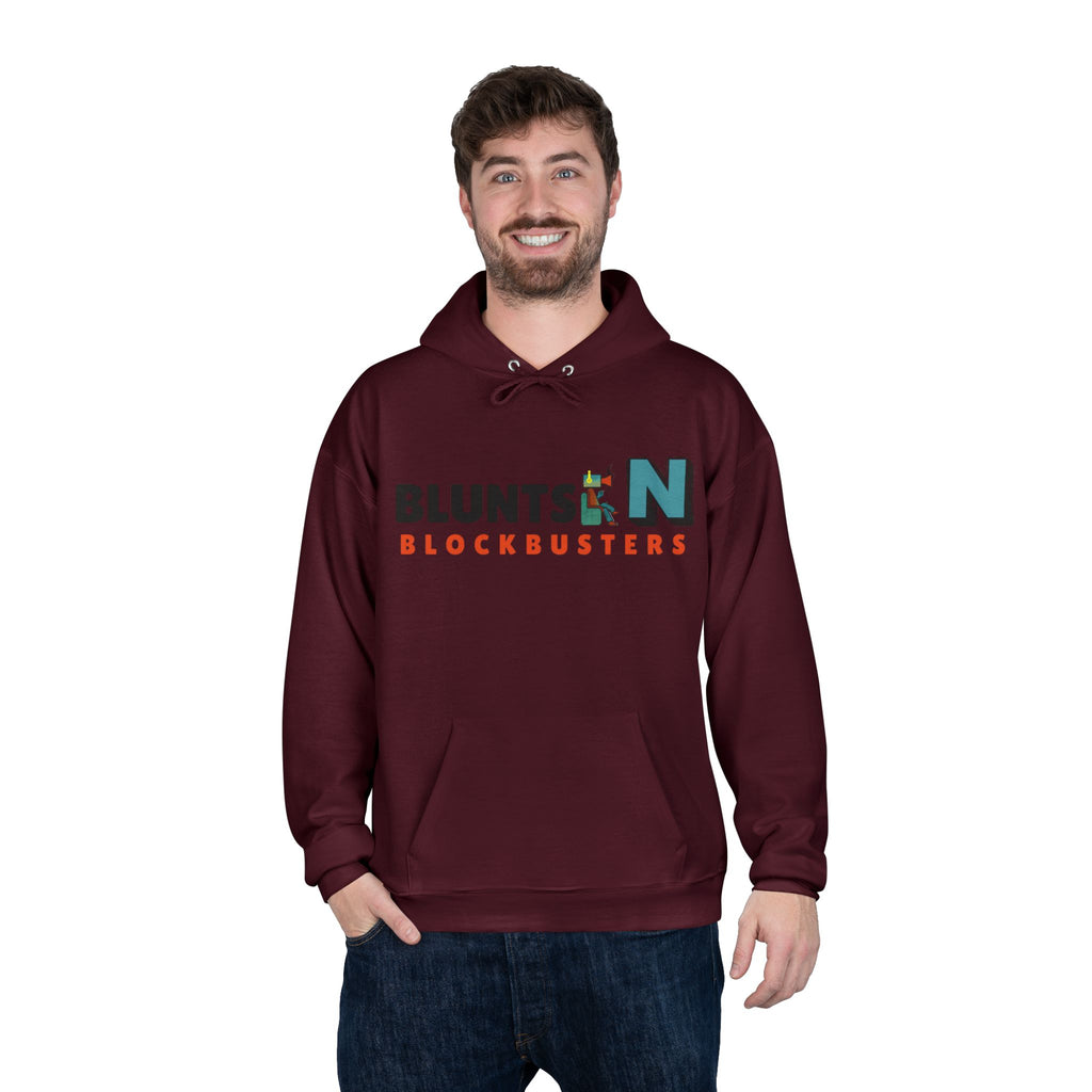 Blunts N' Blockbusters Logo Hoodie — Retro Movie Night Pullover