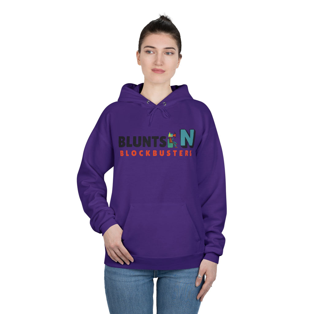 Blunts N' Blockbusters Logo Hoodie — Retro Movie Night Pullover