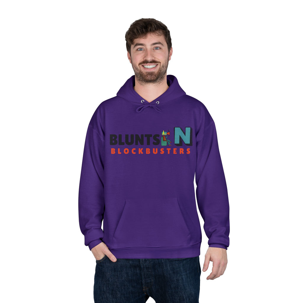 Blunts N' Blockbusters Logo Hoodie — Retro Movie Night Pullover
