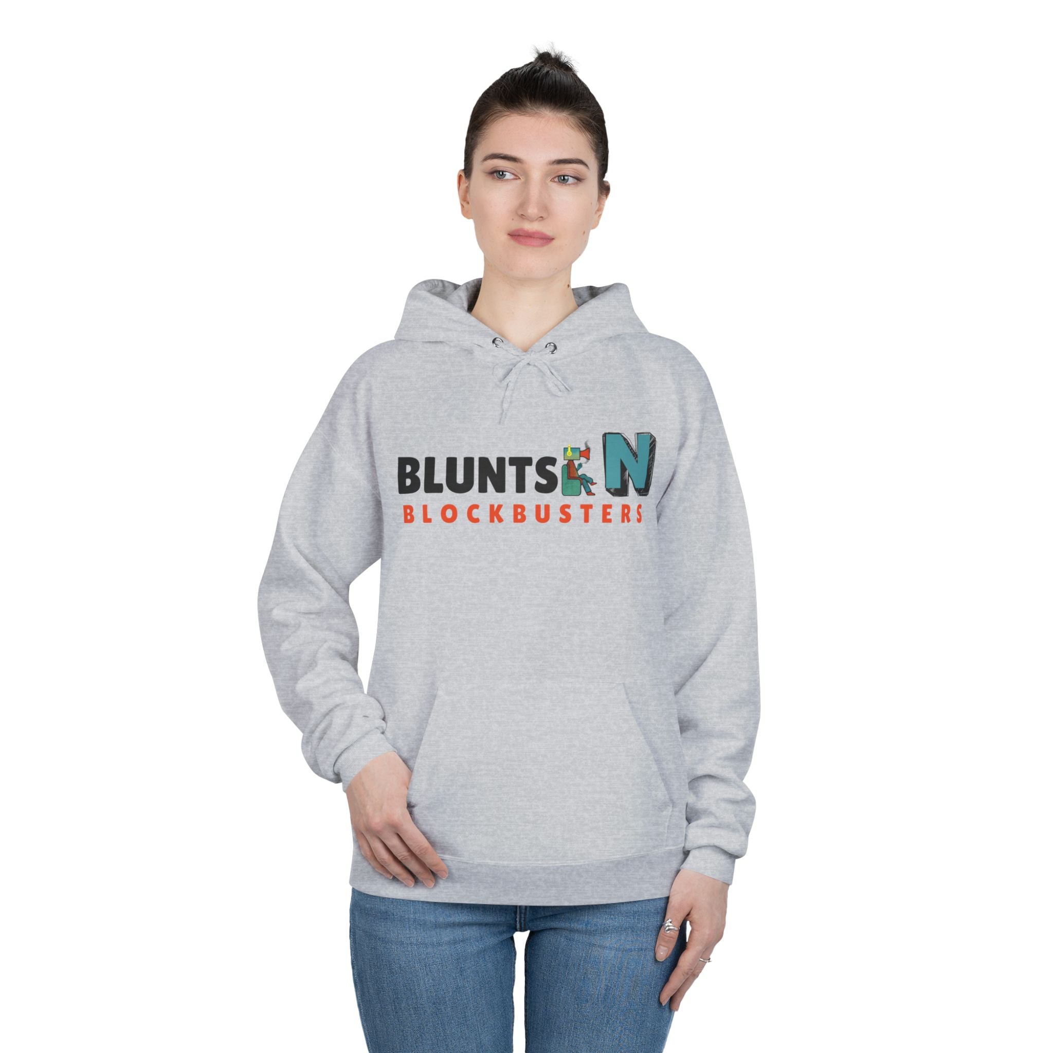 Blunts N' Blockbusters Logo Hoodie — Retro Movie Night Pullover