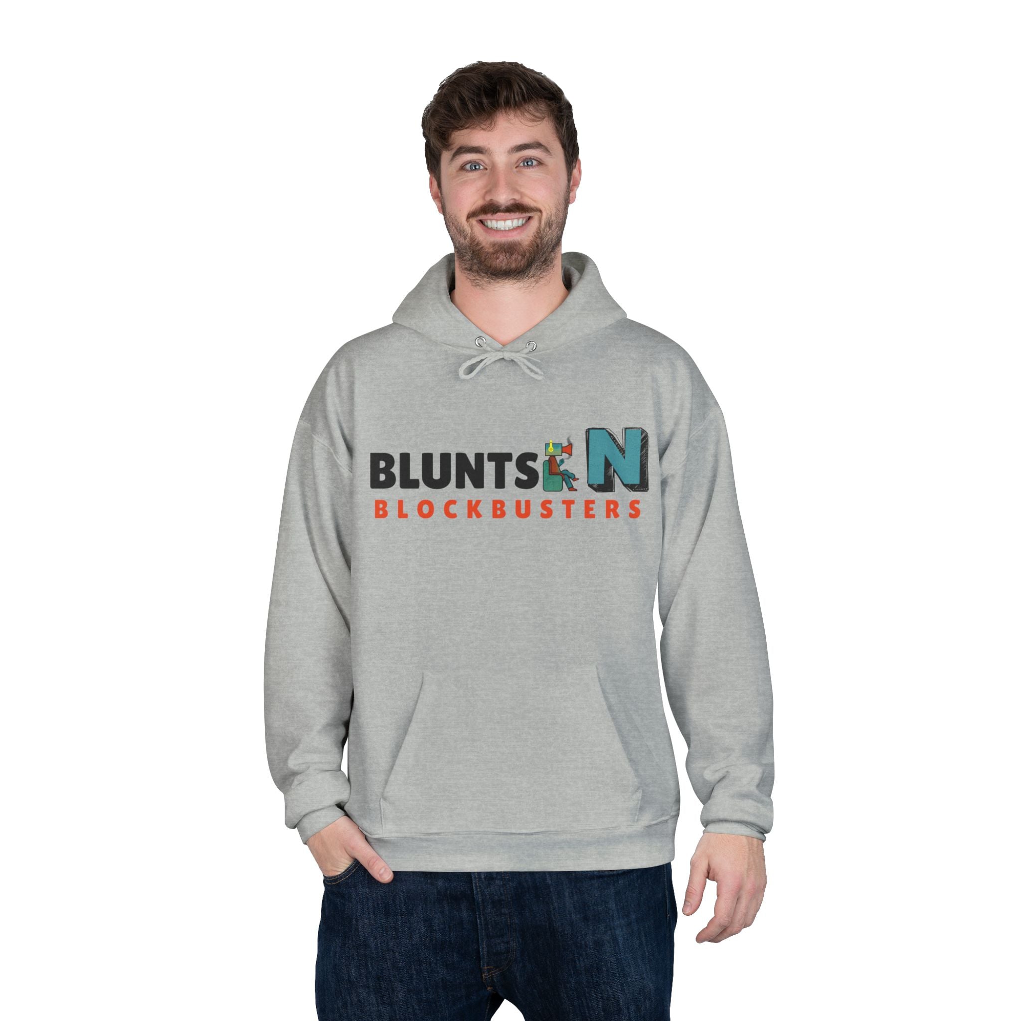 Blunts N' Blockbusters Logo Hoodie — Retro Movie Night Pullover