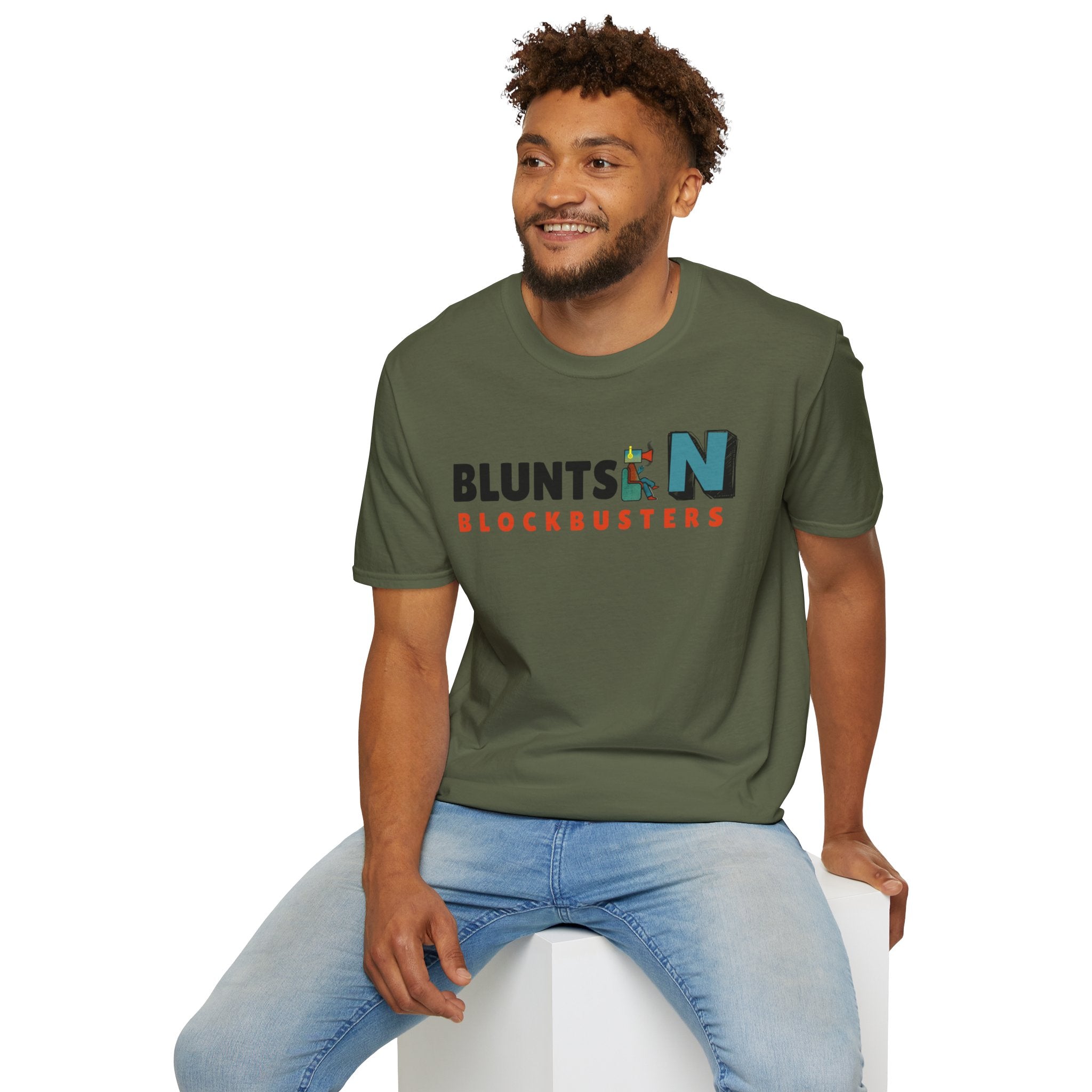 T-Shirt — "Blunts & Blockbusters" Graphic Tee