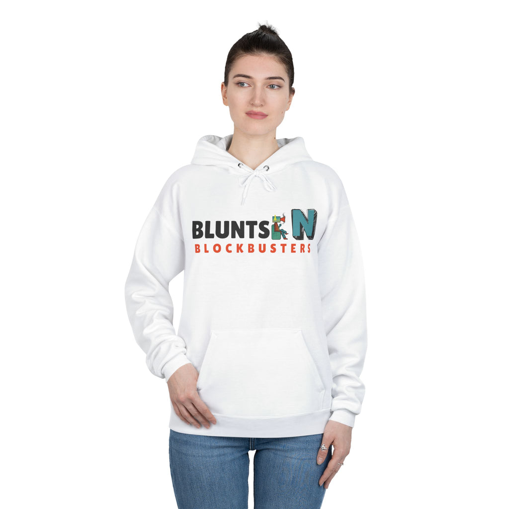 Blunts N' Blockbusters Logo Hoodie — Retro Movie Night Pullover