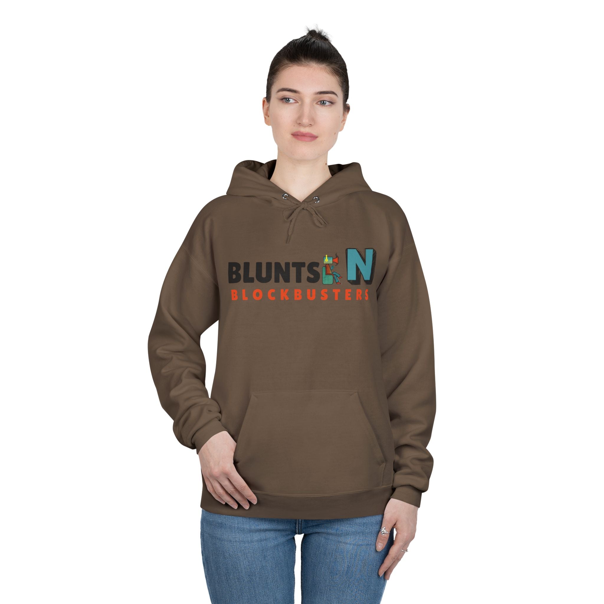 Blunts N' Blockbusters Logo Hoodie — Retro Movie Night Pullover